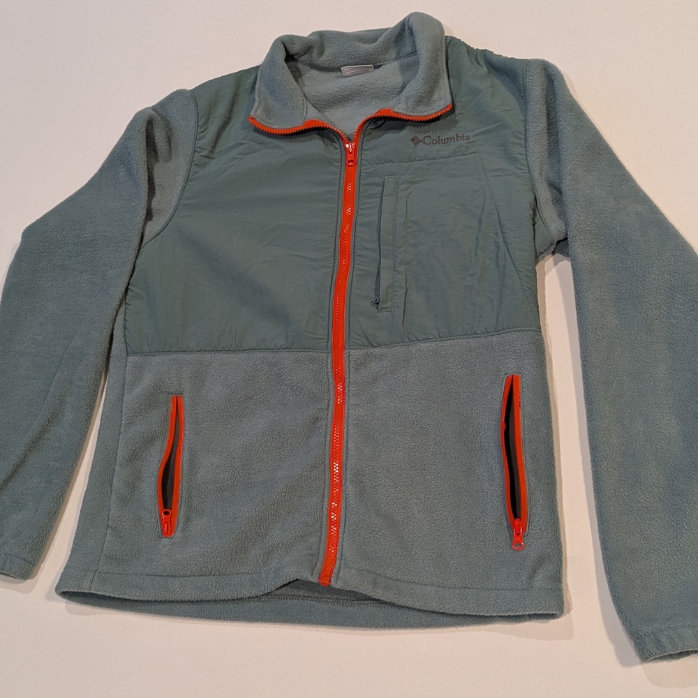 Columbia Fleece Jacket with Orange Accents